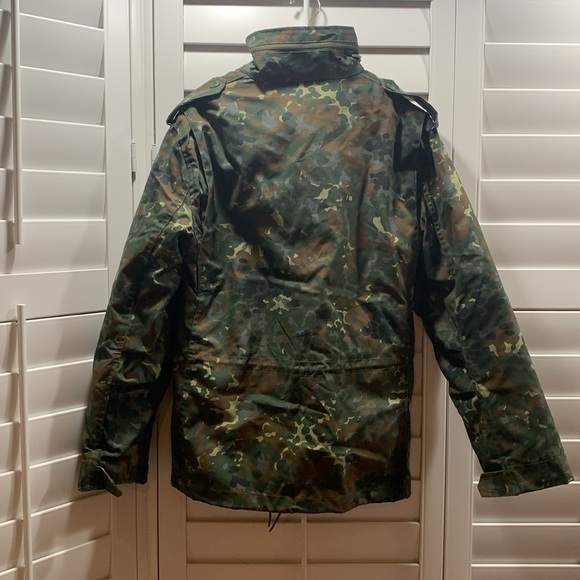 Brandit M65 Men’s Medium Flecktarn Standard Tactical Parka w/ Hood & Liner - Picture 2 of 7